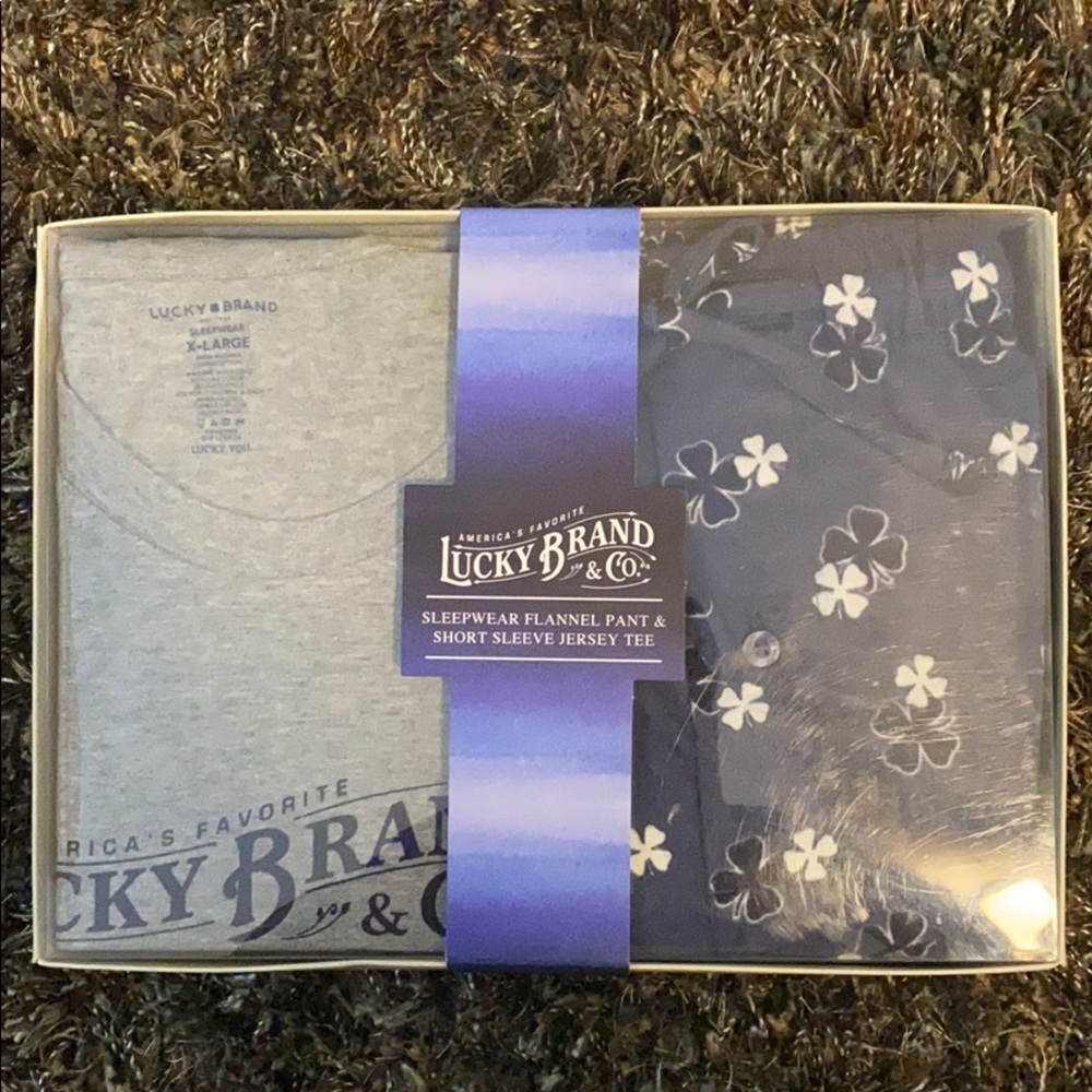 Lucky Brand Sleepwear Flannel Pant & Tee